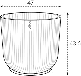 elho Vibes Fold Round 47 Large Flower Pot 100% Recycled Plastic Ø47 x H43.6 cm view 6