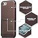 TRAKK SLIM iPhone 7 PU Leather Case, Premium Woven Rich Texture with Credit Card Slot Holder, TWILL Lined iPhone Protective Case for Apple iPhone 7 4.7 Inch, Brown