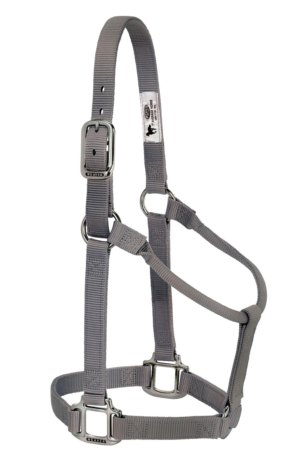 Weaver Leather Original Non-Adjustable Halter, 1" Average Horse, Graphite