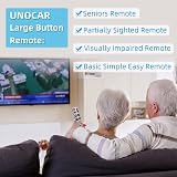 UNOCAR Big Button Universal Remote for LG Samsung Sony JVC Toshiba TVs view 2