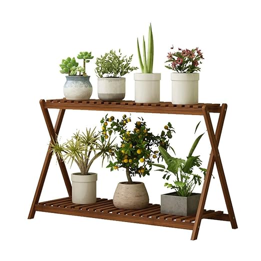 Estanterias De Jardin Soporte De Flores De 2 Capas Soporte De ...