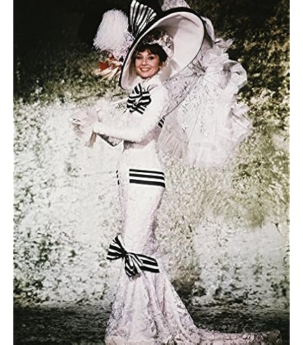 Amazon.com: Posterazzi Audrey Hepburn In Black And White Outfit And Hat My  Fair Lady Photo Print (8 x 10)