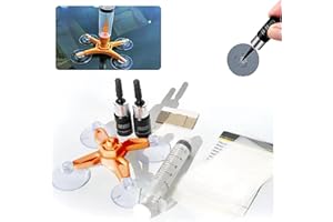 Auronp Windshield Repair Kit,Glass Repair Fluid Windshield Crack Repair Kit with Pressure Syringes,2 Pcs Car Windshield Chip Repair Kit Glass Repair Kit