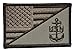 USA Flag / U.S. Navy Anchor 2.25x3.5 Military Patch / Morale Patch - Multiple Color Options (Desert Tan)