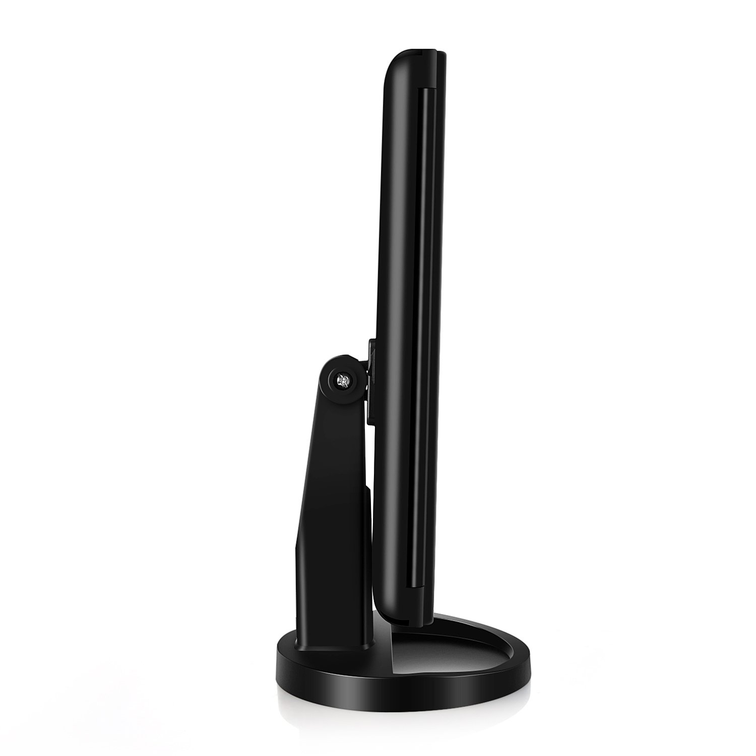 Specchio per trucco triplo da tavolo, illuminato da 22 LED, con touchscreen, supporto regolabile a 180°, doppia modalità di alimentazione, da viaggio White (nero)