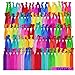 Syleia Hair Ties Pack of 100, Candy Color Collection, Elastic Band, Ponytail Holders, Elastic Ribbon, Hair Band, Crease Free, Hand Knotted, Metal-free, Ouchless