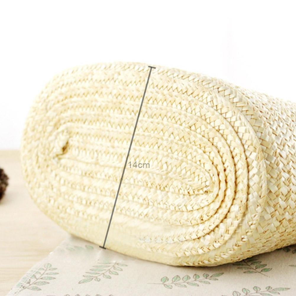 vodool women beach rattan woven tote bag summer bead travel straw shoulder handbag