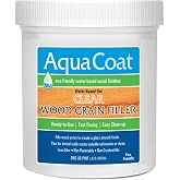 Aqua Coat Water-Based Clear Wood Grain Filler Gel, Fast-Drying, Low Odor, Low VOC, Sandable, Stainable &amp; Paintable, Easy Water Cleanup, Glossy Finish, 16 oz