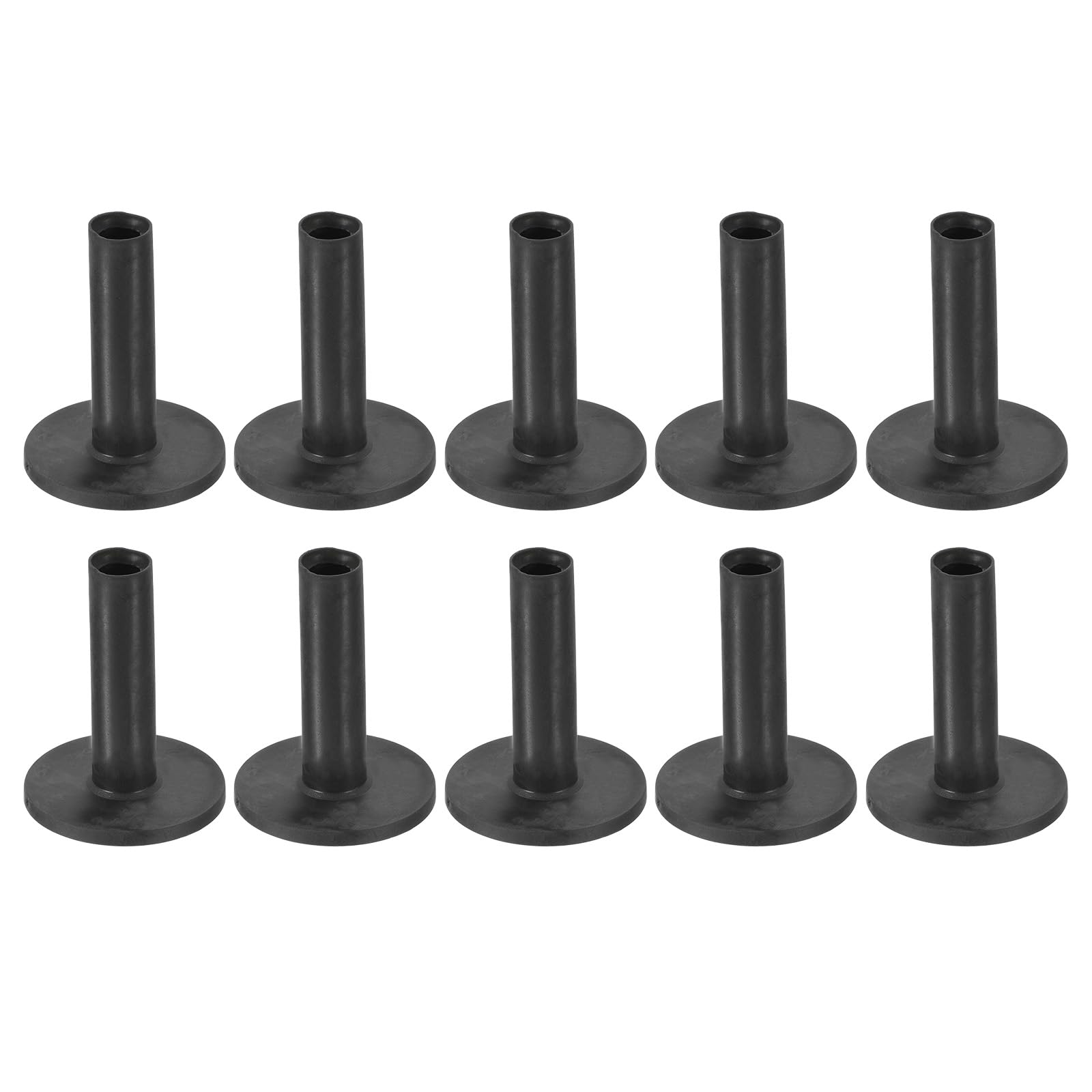 M METERXITY 10 Pack Golf Tee - Tall Training Driving Range Tee Golf Accessories, Portable and Flexible, Apply to Outdoor Indoor Courses Hitting Mat (2.7", Black)