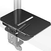 monTEK Adjustable Steel Monitor Mount Reinforcement Plate, Desk Stabilizer Plate for Thin, Glass or Fragile Desks,Universal Protective Support for C-Clamp & Grommet Monitor Arms, No Scratch Bracket