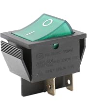 Lot De 5 Interrupteurs à Bascule Ronds - 10A 250V AC | Lumière Rouge | 3 Bornes | Pour DIY Et Électricité