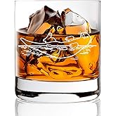 AGMDESIGN Otter Whiskey Glass - Graduation Retirement Christma Gifts for Men Women Otter Lover - Father's Day Gifts for Grandfather Husband Dad Brother Son - Appreciation Present for Women Men