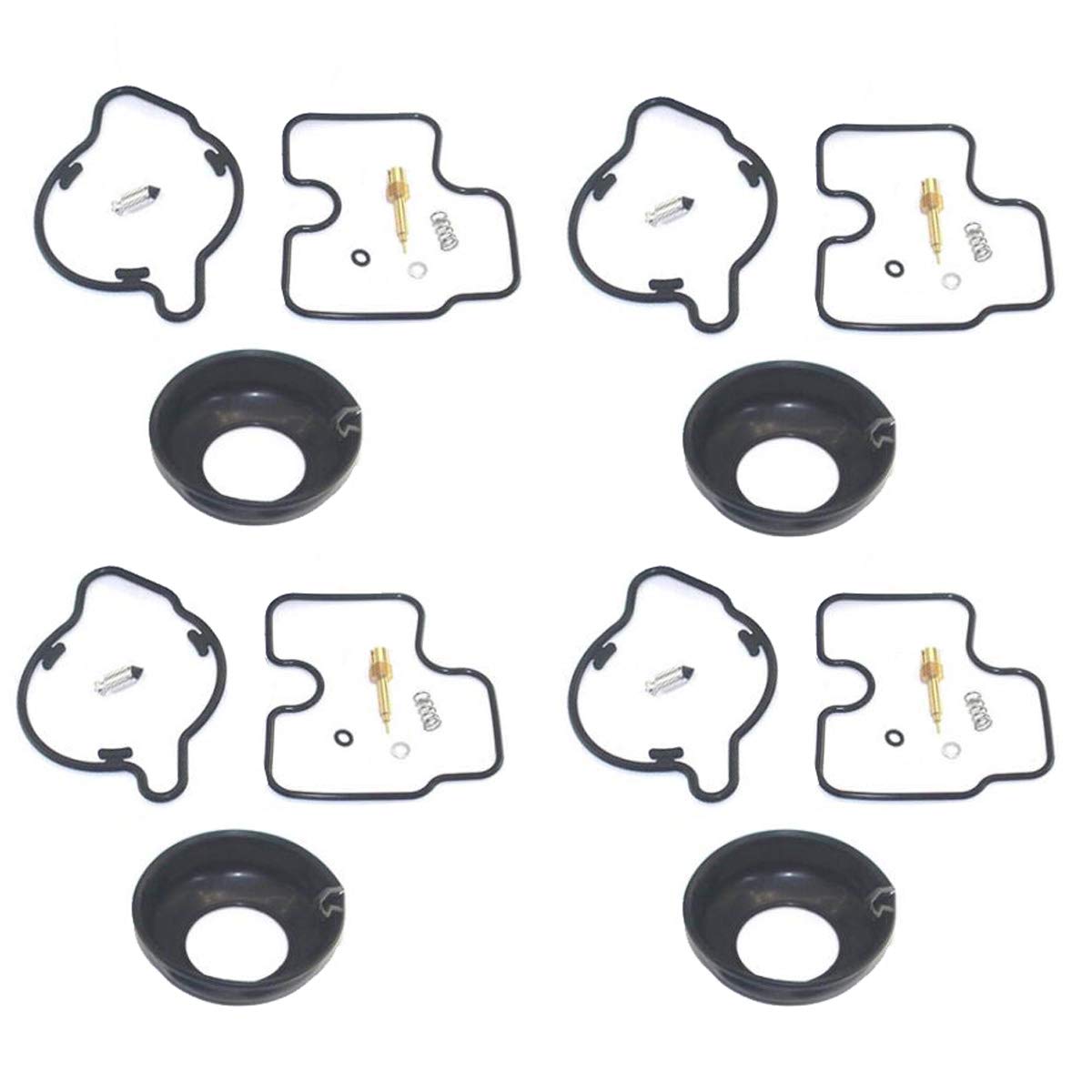 Hippotech Pack of 4 Motorcycle Carburetor Repair Kit for Honda CB600F CB600 F Carburetor 1998-2006