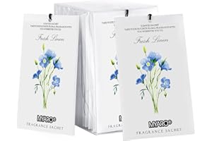 MYARO 12 Packs Linen Scented Sachets for Drawer and Closet, Long-Lasting Sachets Bags Air Freshener Fresh Scents, Potpourri Bags Home Fragrance for Lover