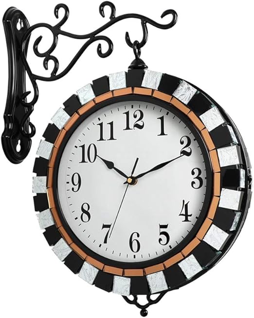 Double Sided Wall Clock Wall Clock Wall Clocks Metal Doublesided Wall