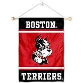 Boston Terriers Window Wall Banner Hanging Flag with Suction Cup