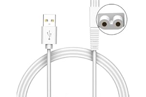 H2ofloss USB Charging Cable for Water Flosser, Compatible with Certain Portable Water Flossers That Utilize a 2-Round Pin Charging Interface