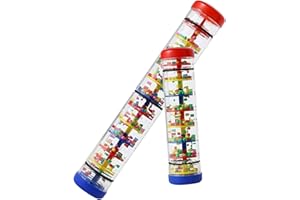 Rain Sticks for Kids 2 Pack Developmental Sensory Rainmaker Toy Toddler Musical Instrument Auditory Training Baby for Early E