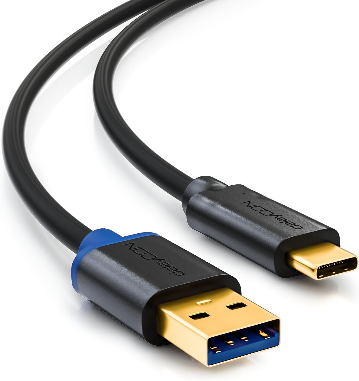 deleyCON 1m (3.28 ft.) USB-C 3.0 Charging Cable Fast Charging Cable USB 3.1 Gen 1 Type-C to USB A