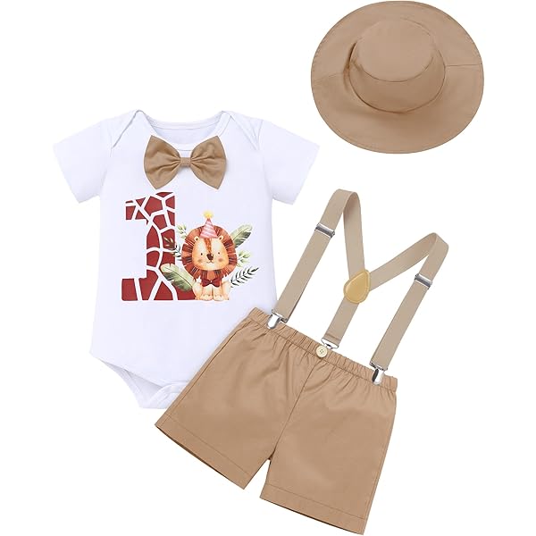 Baby Boy Birthday Outfit Baby Boys Cake Smash Outfit Set - First Birthday Bloomers, Y-Back Suspenders, Bow Tie, Yellow Photography Prop Baby Cake Smash Outfit