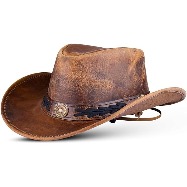 Leather Cowboy hat for Men & Women Durable Handcrafted  display picture 3