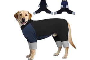 IECOii Cooling Sunwear Dog Shirt, UPF 50+ Pet Sunscreen UV Shirts for Hiking, 4-Leg Quick-Dry Summer UV Shield Pet Onesie for Beach, Swimming and Outdoor (M, Blueblack)