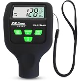 Paint Thickness Gauge CM-224 Auto &ndash; Digital Coating Thickness Meter for Cars and Automotive Inspection, Fe / Al / Fe+Zn Detection, 0.1 &mu;m Resolution, Factory Calibrated, Large Backlit LCD