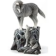 Veronese Design Lisa Parker Guidance Grey Wolf Mother and Child Statue