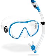 Cressi F-Dual + Supernova Dry Combo Unisex Mask Snorkel Blue Clear view 2
