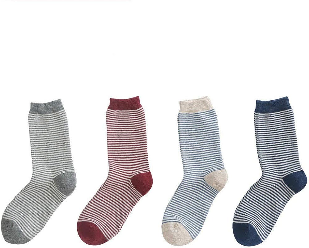 PLKI Calcetines algodón mujer, calcetines rayas mujer, calcetines