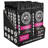 Better Than Coffee Health Energy Bars, Gluten Free, 12 count (Dark Chocolate & Cranberry, 12 Count)