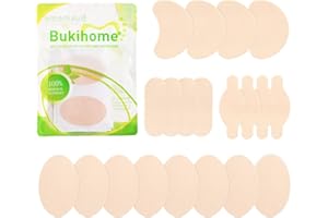 Bukihome Moleskin for Feet - Blister Prevention Tape - Moleskin Padding for Blisters, Shoes, Toes, Heel, Flexible Cushioning & Pain Relief - 10 Sheets of 4 Shapes (20 Pieces Total, Beige)