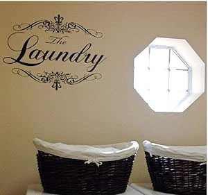 Calcomanía de vinilo para electrodomésticos, etiqueta de lavandería