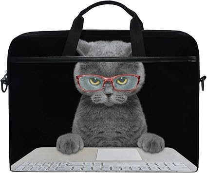 Amazon Chovy Pcケース インナーバッグ ノートパソコンバッグ 保護ケース おしゃれ 15 15 4インチ ネコ 猫 猫柄 黒 ブラック かわいい 可愛い クール 個性 インナーケース Pcカバー パソコンバッグ カバー 収納バッグ 出張 メンズ レディース ビジネスバッグ ショルダー