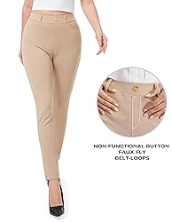 AFITNE Women's Yoga Dress Pants Skinny Pull On Work