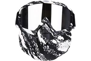 PiscatorZone Motorcycle Goggles Mask CS/Paintball/Skiing/Riding/Cycling/Halloween/Costume Ball-UV Proof Windproof Anti-Fog