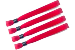 WRISTRENYI 100 Pack Wrist Bands|Red Wristbands for Events|Wristbands for Concerts Festival Admission Party|13.78” x 0.59”