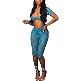 NRTHYE Women Sexy Mesh See Through Lace Jumpsuits Short Sleeve Backless Cut Out Rompers Club Outfits