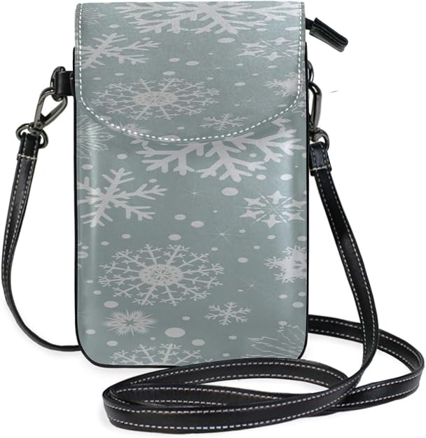 mini serena crossbody in signature canvas with snowflake print
