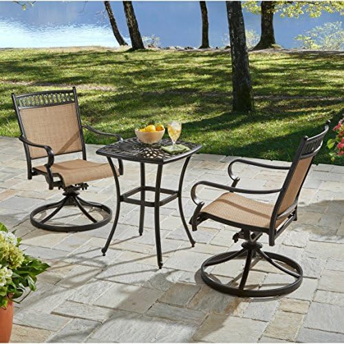 Rust Proof Aluminum Frame Weather Resistant 3-Piece Bistro Set