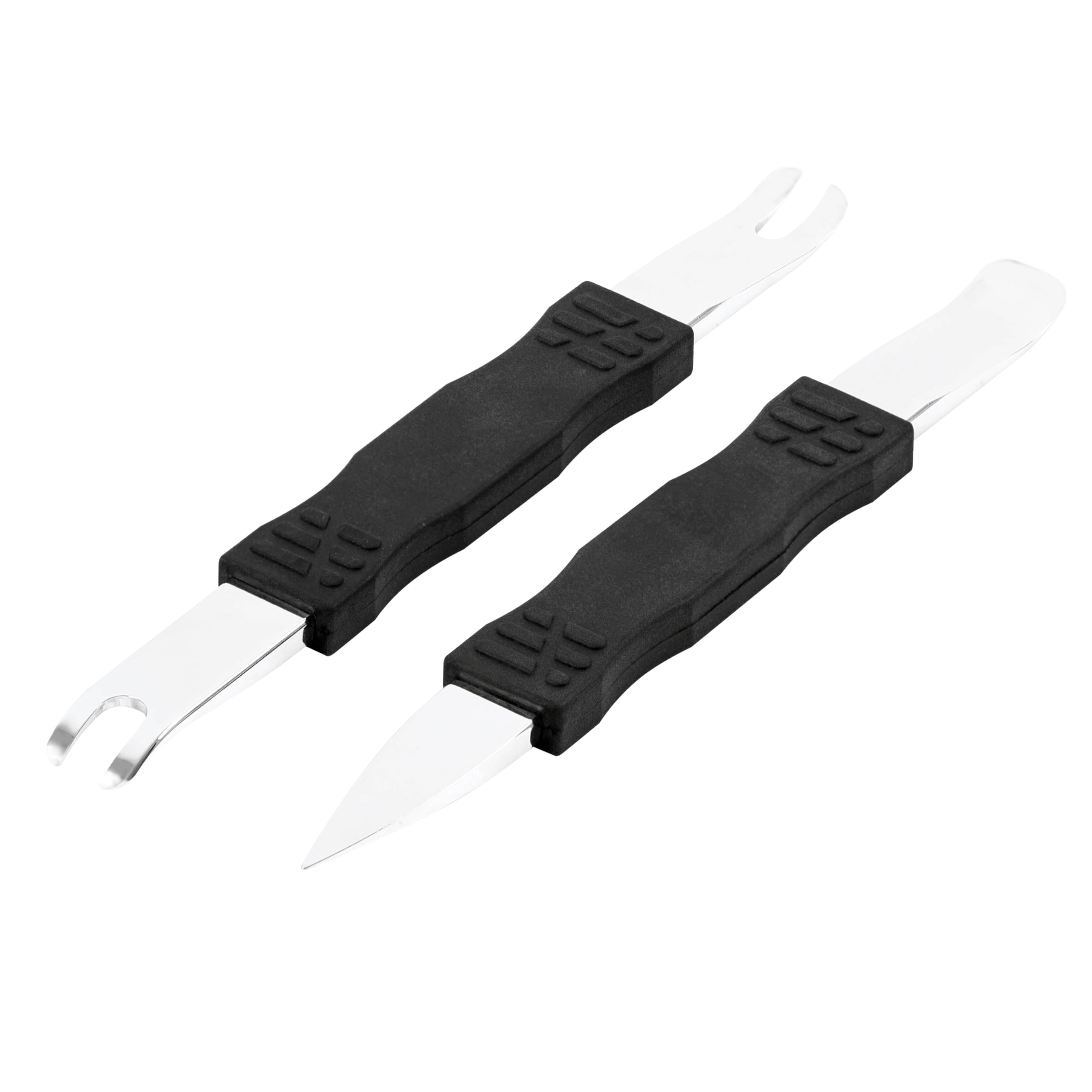 ARES 10123 – 2-Piece Automotive Trim Tool Kit – Ultra-Thin Pry Ends Offer Superior Strength Without Damaging Material – Removes Trim, Molding, Fasteners, Panels, and More