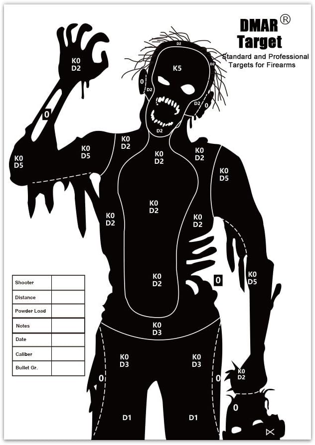 DMAR 20pcs 16.5"*12"/42cm*30cm Shooting Paper Targets Silhouette Tactical Training Targets Range for Shooting Airsoft Outdoor Indoor Range