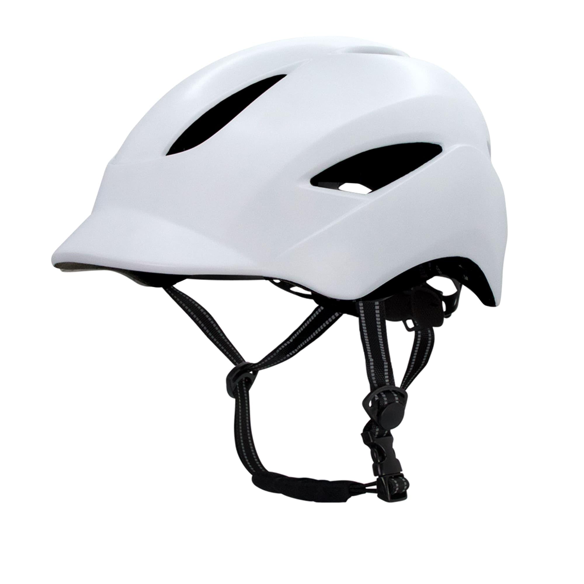 Crazy Safety White Aero Bike Helmet | Kids bike helmet for bicycles, skateboards, skates and BMX bikes Bicycle helmet women men | M 54-58 cm and L 58-61 cm | Bicycle helmet with reflective straps