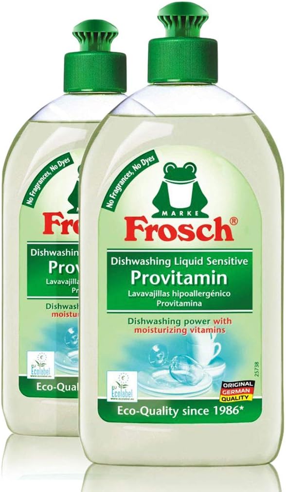 Frosch Sensitive Provitamin Unscented Hand Soap Dishwashing Liquid, 500