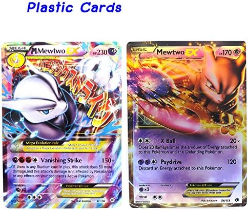 Mewtwo Collection Cards Set - Mega EX 63/162 - EX 54/113 Plastic Cards Version.