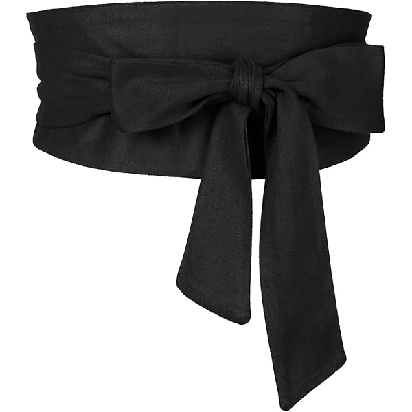 1559 Women Plus Size Satin Silky Obi Belt, Self-tie Wrap Wide Sash Elerevyo Women Plus Size Satin Silky Obi Belt, Self-Tie Wrap  main image 3