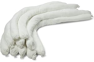 Aabaco Oil Only Absorbent Socks – Snake to soak up Any Oil, Diesel, Fuel or Hydrocarbon Based fluids – Repels Water - 3” x 48” – Absorbing up to 10 Gallons – Clean Oil Spills (Pack of 10)