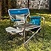 Timber Ridge Director's Chair Oversize Portable Folding Support 300lbs Utility Lightweight for Camping Breathable Mesh Back with Side Storage Bag, Side Table, Blue, Large