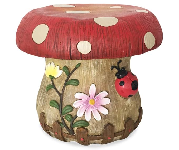 Thedecorshed Mushroom Garden Stool, Garden Sitting, Unbreakable, Washable, Amazon.in Furniture