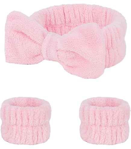 Lot De 3 Bandeaux De Toilette Avec Oreilles De Chat - Tissu Polaire Doux - Pour Spa, Sport, Soins De La Peau - Couleurs Café, Beige, Blanc - 3